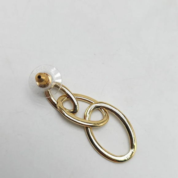 Joan Rivers Gold-Tone Triple Oval Post Earrings Vintage - Picture 3 of 4